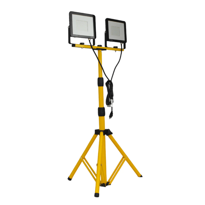 Pack 2 Focos Led 50w Sec 5000lm Y Soporte Atril Trípode 150cm