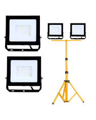 Pack 2 Focos Led 50w Sec 5000lm Y Soporte Atril Trípode 150cm