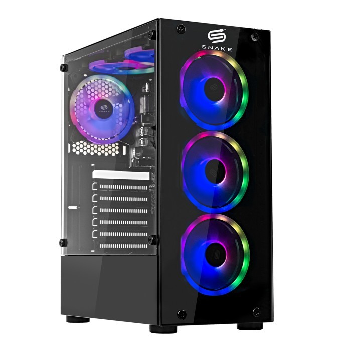 PC Snake Gamer Víbora V2 AMD Ryzen 5 5600GT + Monitor Snake 24” + Setup Completo