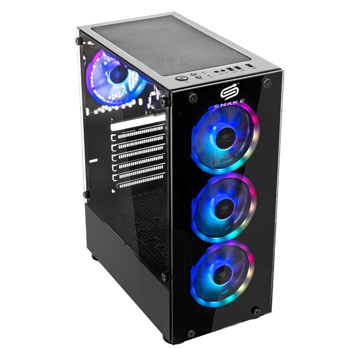 PC Snake Gamer Víbora V2 AMD Ryzen 5 5600GT + Monitor Snake 24” + Setup Completo