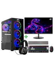 PC Snake Gamer Víbora V2 AMD Ryzen 5 5600GT + Monitor Snake 24” + Setup Completo