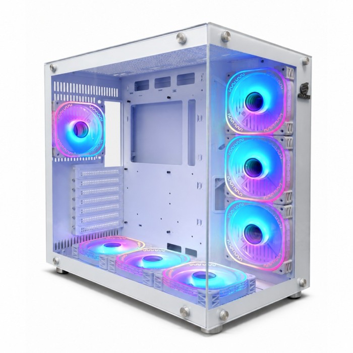 Gabinete Snake Gamer Anilius White ATX Mid Tower Vidrio Templado (AN990W)