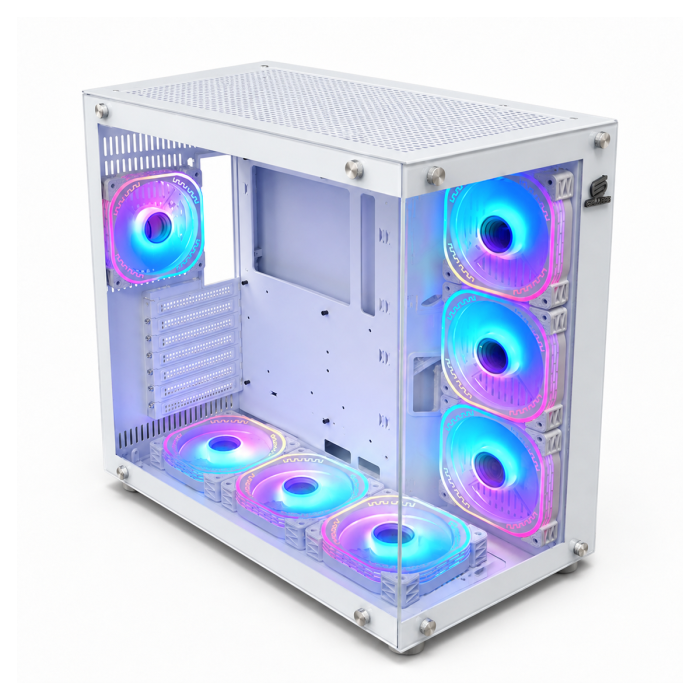 Gabinete Snake Gamer Anilius White ATX Mid Tower Vidrio Templado (AN990W)