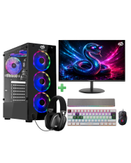 PC Snake Gamer Víbora V2 AMD Ryzen 5 5600GT + Monitor Snake 24” + Setup Completo