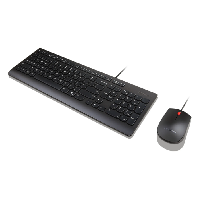 Combo Teclado y Mouse Lenovo Essential USB Español Negro