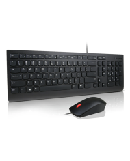 Combo Teclado y Mouse Lenovo Essential USB Español Negro