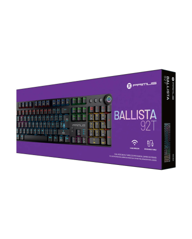 Teclado Gamer Primus Ballista 92T RGB Mecánico Switch Red Español Negro (PKS-094S)