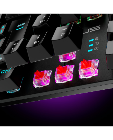 Teclado Gamer Primus Ballista 92T RGB Mecánico Switch Red Español Negro (PKS-094S)