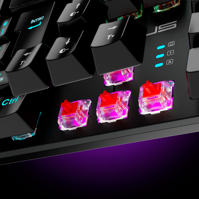 Teclado Gamer Primus Ballista 92T RGB Mecánico Switch Red Español Negro (PKS-094S)