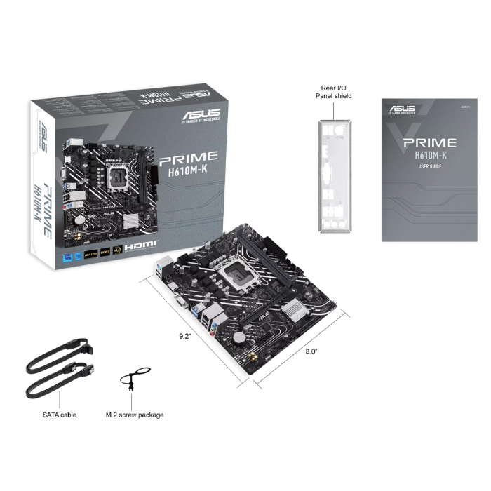 Placa Madre Asus H610M-K Prime Intel Micro ATX DDR5 LGA 1700 PCIe 4.0 M.2 (90MB1GA0-M0EAY0)