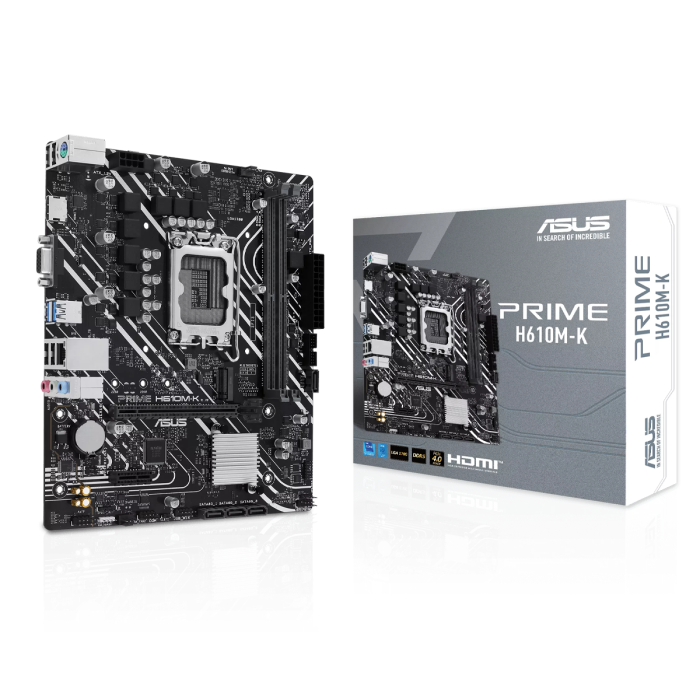 Placa Madre Asus H610M-K Prime Intel Micro ATX DDR5 LGA 1700 PCIe 4.0 M.2 (90MB1GA0-M0EAY0)