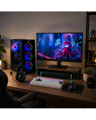 PC Snake Gamer Víbora V2 AMD Ryzen 5 5600GT + Monitor Samsung 22” + Setup Completo