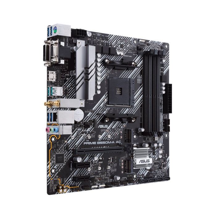 Placa Madre Asus B550M-A AC PRIME AMD Micro ATX DDR4 PCIe 4.0 M.2 (PRIME B550M-A AC)