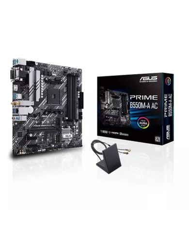 Placa Madre Asus B550M-A AC PRIME AMD Micro ATX DDR4 PCIe 4.0 M.2 (PRIME B550M-A AC)