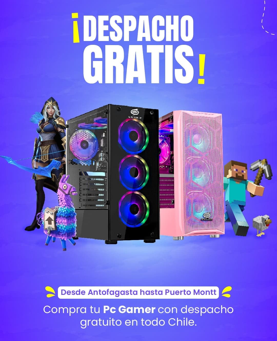 Despacho Gratis PC Gamer en Todo Chile